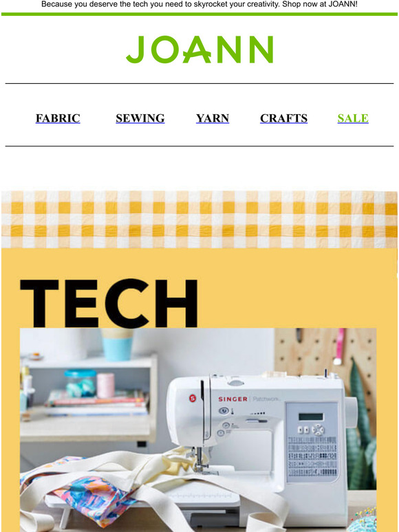 JoAnn Fabric and Craft Store We to see you sewing, so here's a new deal on sewing machines