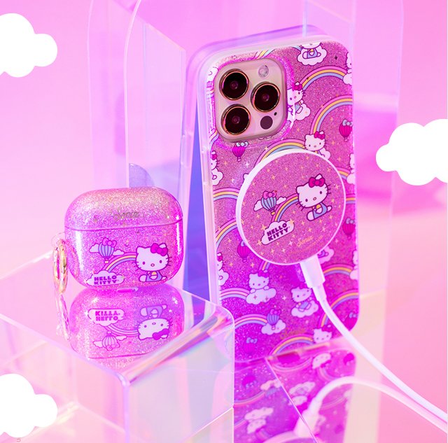 Hello Kitty x Sonix Rainbow Phone Case, MagLink Charger, and AirPods Case