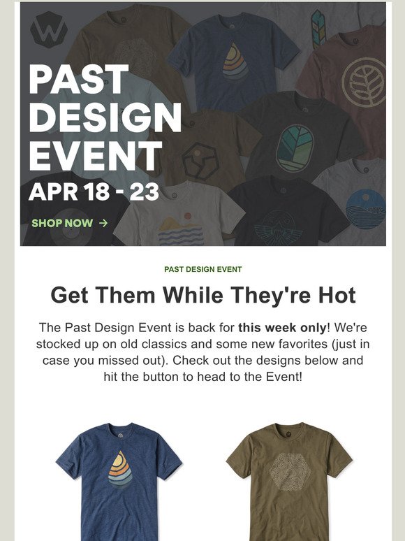The Past Design Event is going on right now!