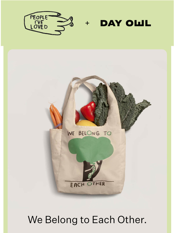 The Packable Tote - We Belong by Carissa Potter  Reusable tote bag made  from recycled materials