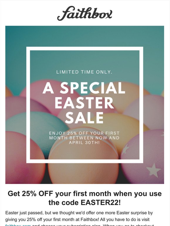 A post-Easter surprise for you 