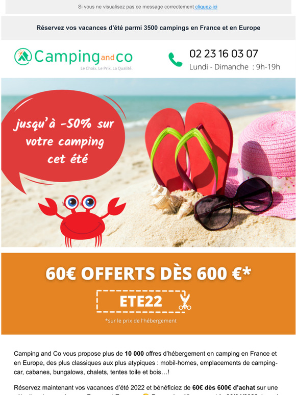 60  offerts + Jusqu - 50% sur vos vacances cet t 