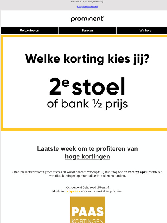Paasactie, wegens succes verlengd!