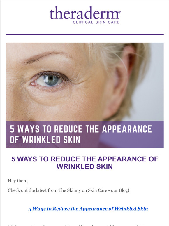 Therapon Skin Health 5 Ways To Reduce The Appearance Of Wrinkled Skin More From The Skinny 6392