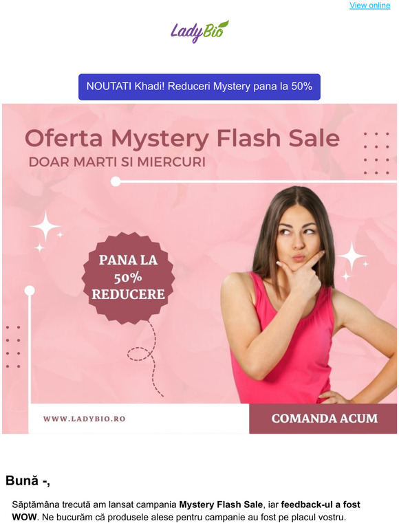 Noutati Khadi! Reduceri Flash doar 2 zile