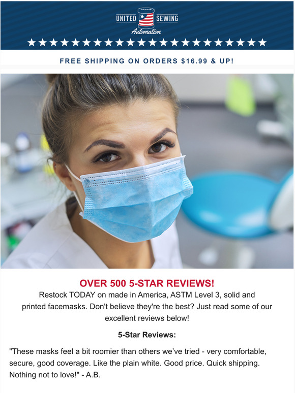 Over 500 5-Star Reviews! Get the best face masks today!