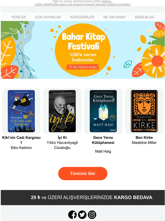 Bahar Kitap Festivalinde %55e varan indirimler!