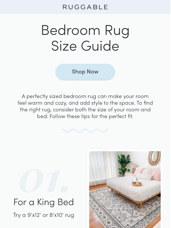 Ruggable: Rug Size Guide: Bedrooms | Milled