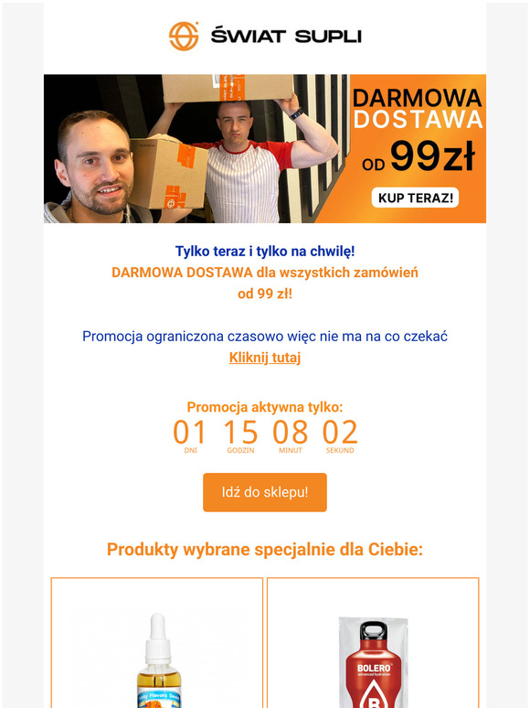 Darmowa Dostawa od 99 z!