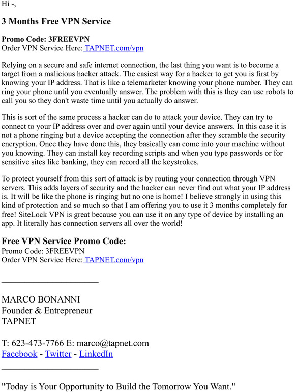 3 Months Free VPN