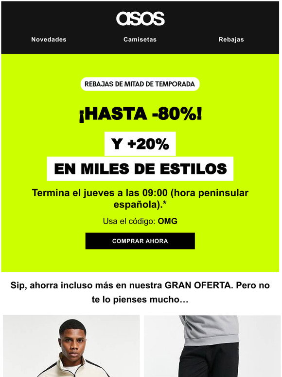 Asos - ecommerce CPS: Hasta el -80%! (Antes era el -70% ) | Milled