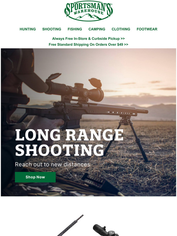 Sportsman's Warehouse Long range shooting gear to reach new distances