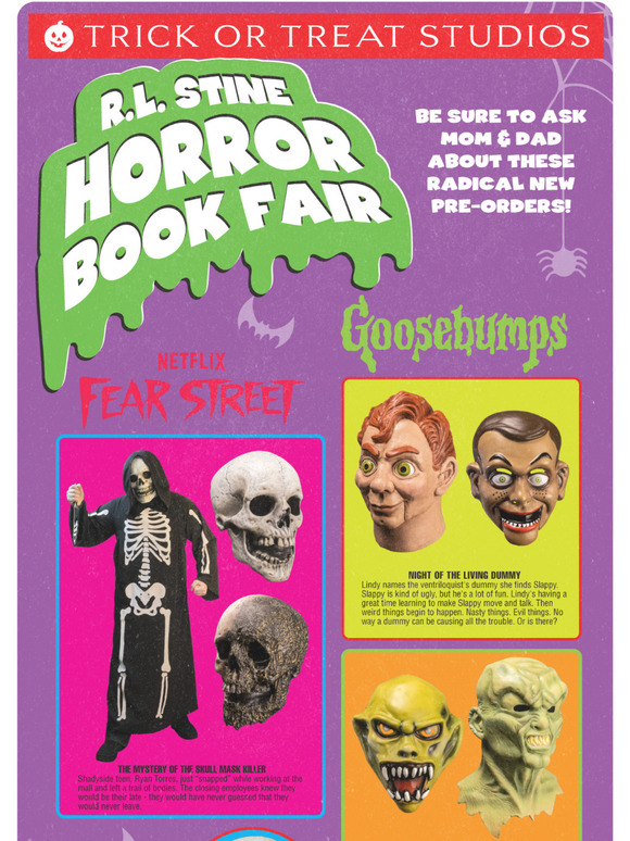 Trick or Treat Studios: Goosebumps & Fear Street Collections are here ...