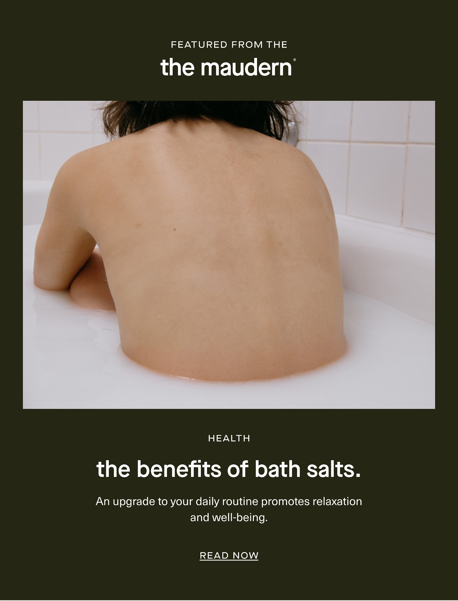 benefits of bath salts.