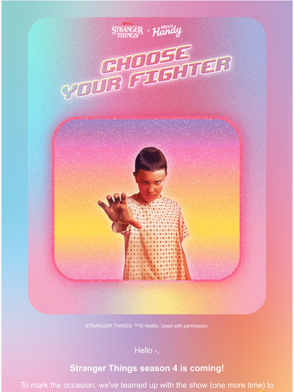 Stranger Things x Merci Handy 