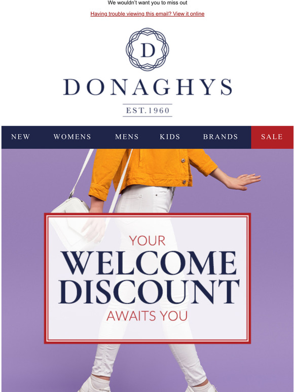 Your welcome discount awaits you