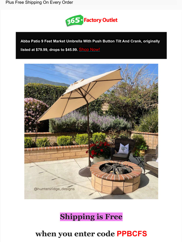 Abba Patio 9 Feet Market Umbrella $45.99 Shipped