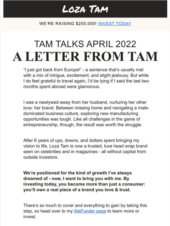 Tam Talks: April 2022 