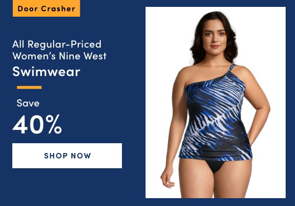 DOOR CRASHER All Regular-Priced Women's Nine West Swimwear Save 40%