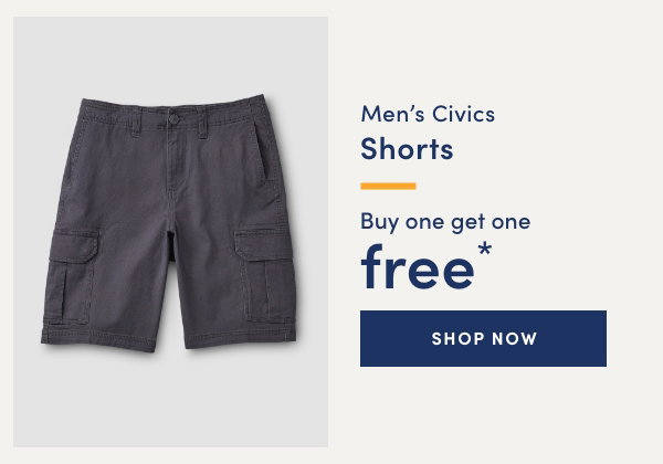 Men's Civics Shorts Buy One Get One FREE