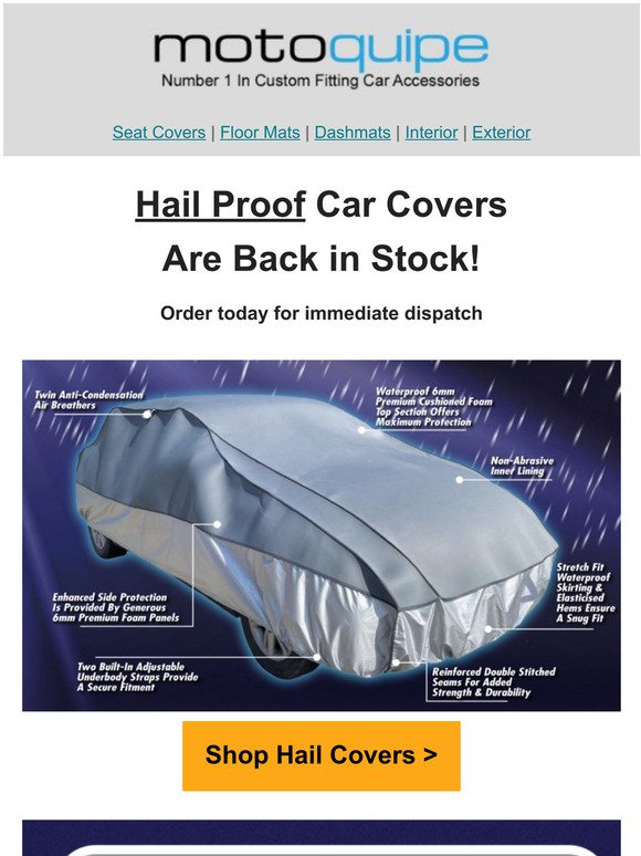 Best Selling Hail Covers Back in Stock!Immediate Dispatch