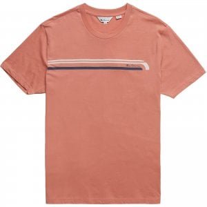 Ben Sherman Kingsize 67133 Chest Stripe T-Shirt Dark Pink