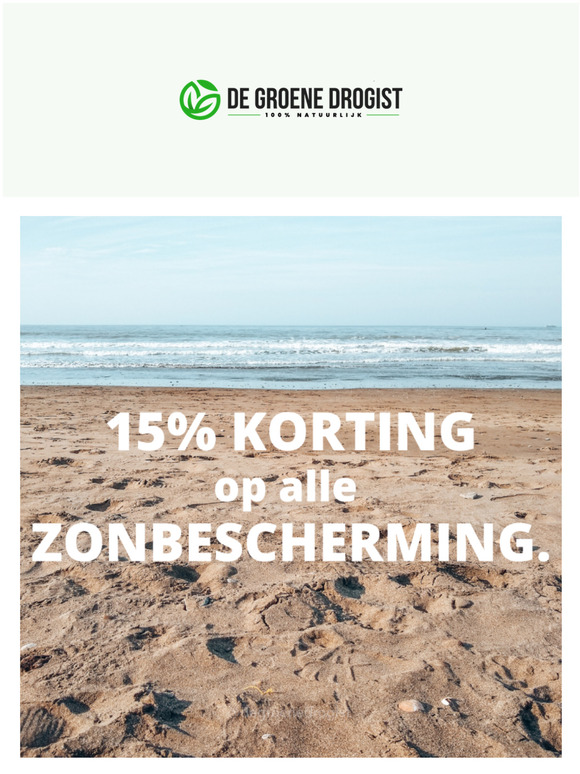 15% korting op zonbescherming
