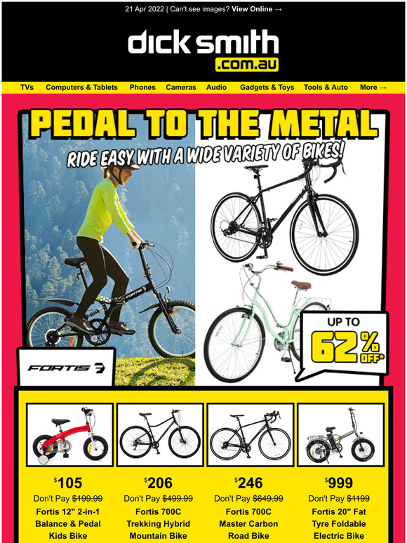 Save up to 62% on Bikes | Mountain Bikes, Kids Bikes & More*
