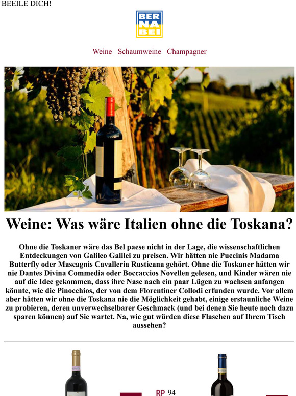 Weine Toskana  Runter mit den Preisen!