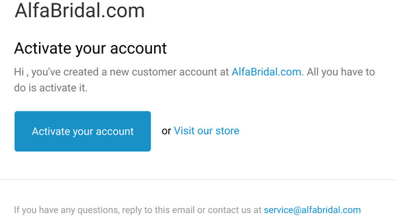 Customer account activation