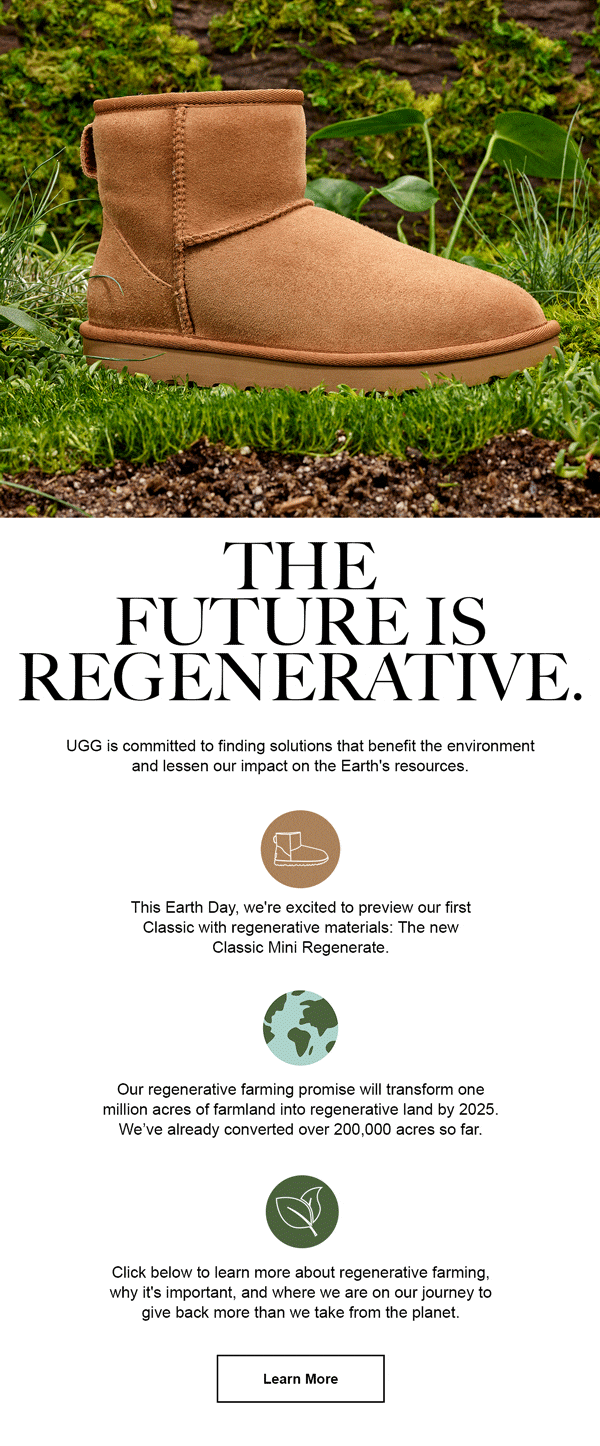 UGG We're regenerating 1 million acres of land Milled
