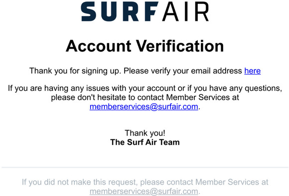 Verify your account