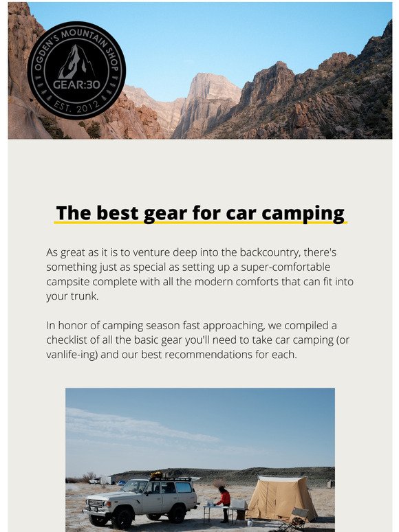 The Best Gear for Car Camping