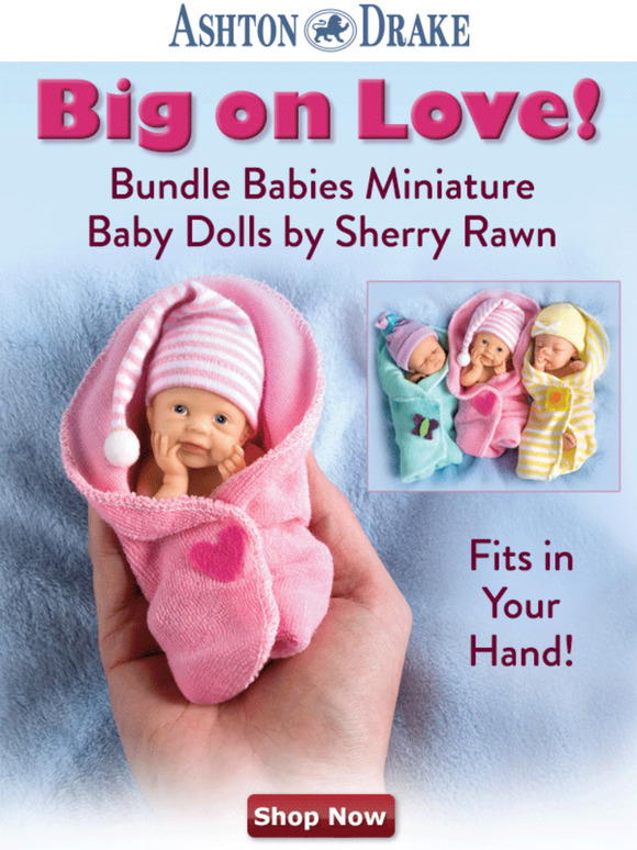 Meet 4-Inch Lifelike Baby Dolls, Cute as Can Be, in Diapers and Blankies