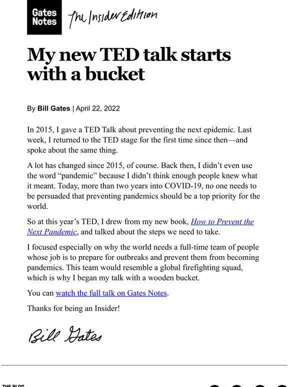 My new TED talk starts with a bucket