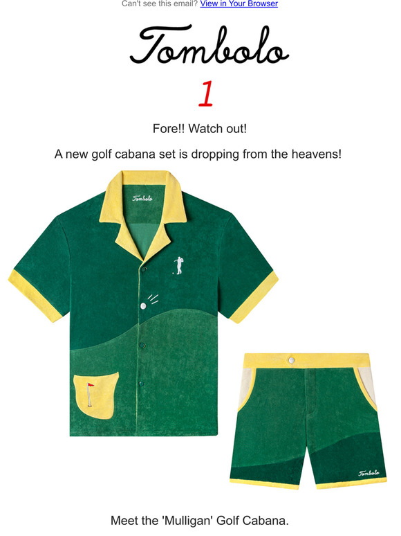 Fore! New Golf Cabana Set
