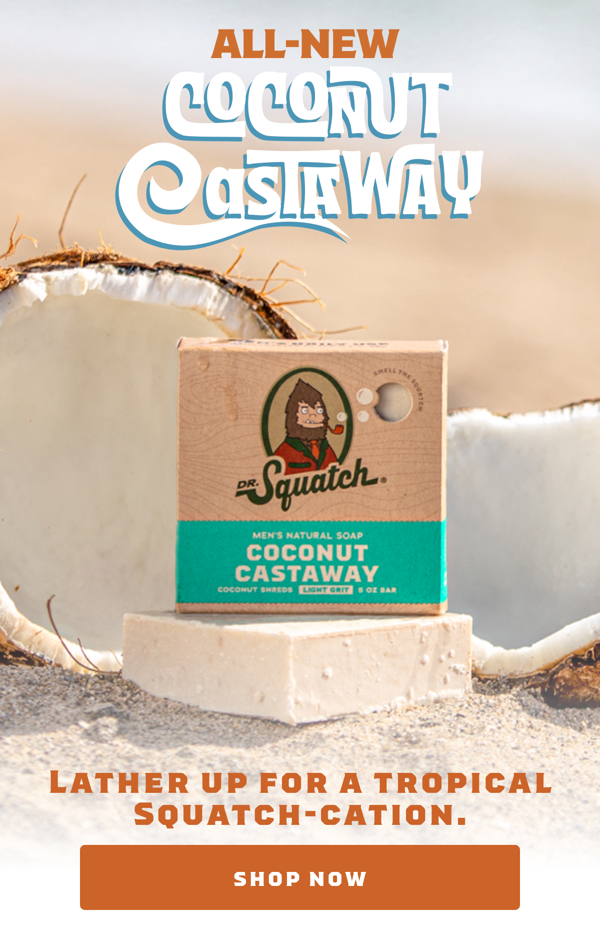 Dr. Squatch Natural Deodorant for Men - Coconut Castaway
