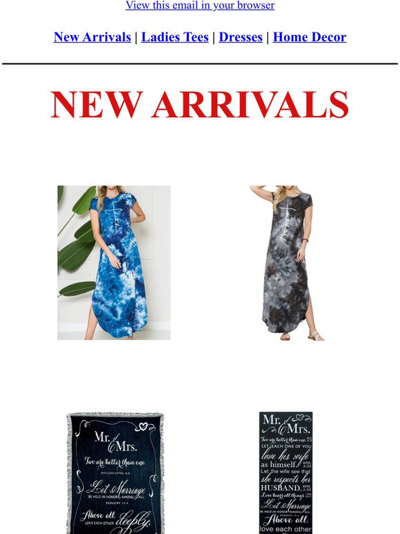 New Arrivals! Tie Dye Maxi Dress and More!