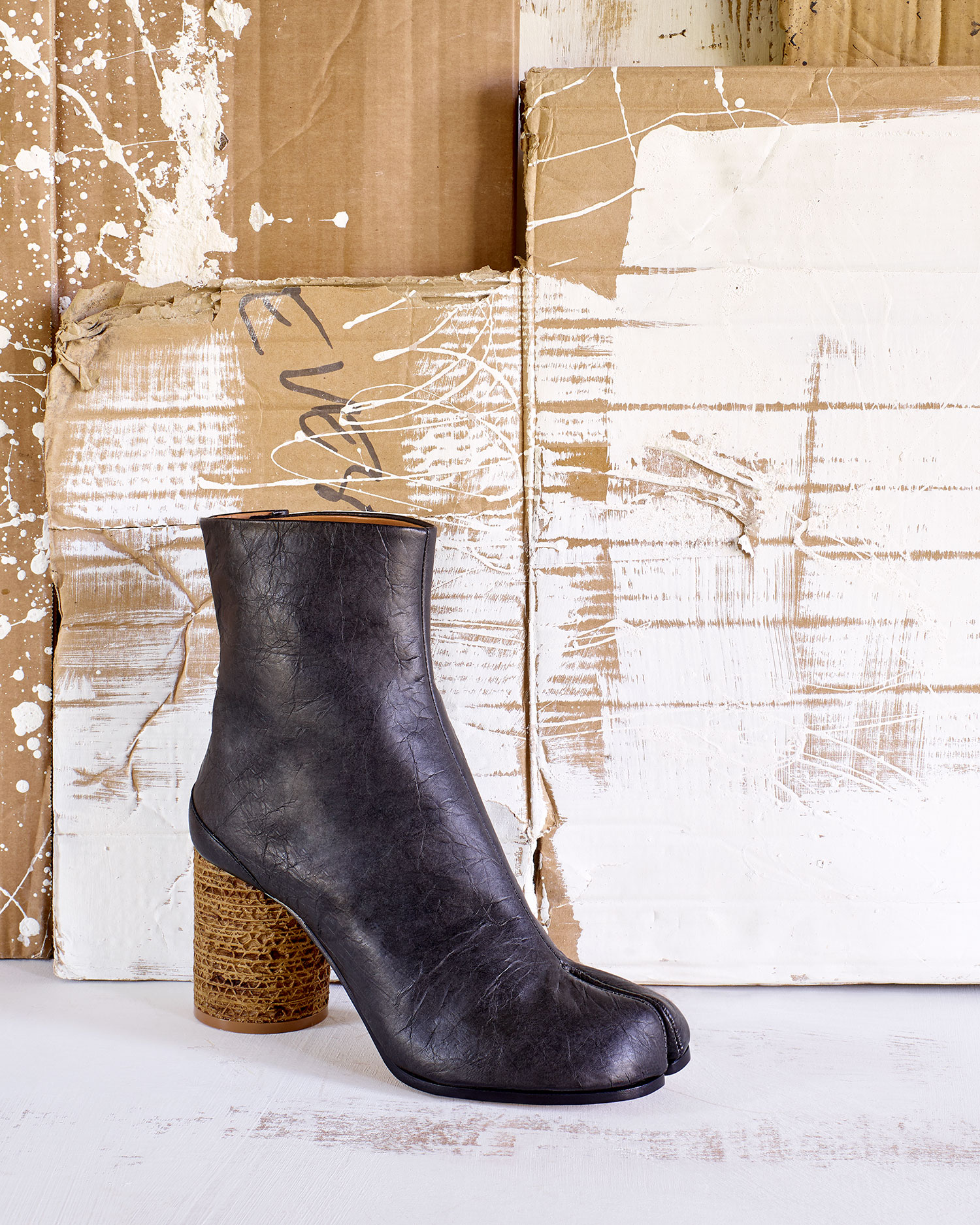 Maison Margiela ペーパーエフェクト加工 タビ ブーツ