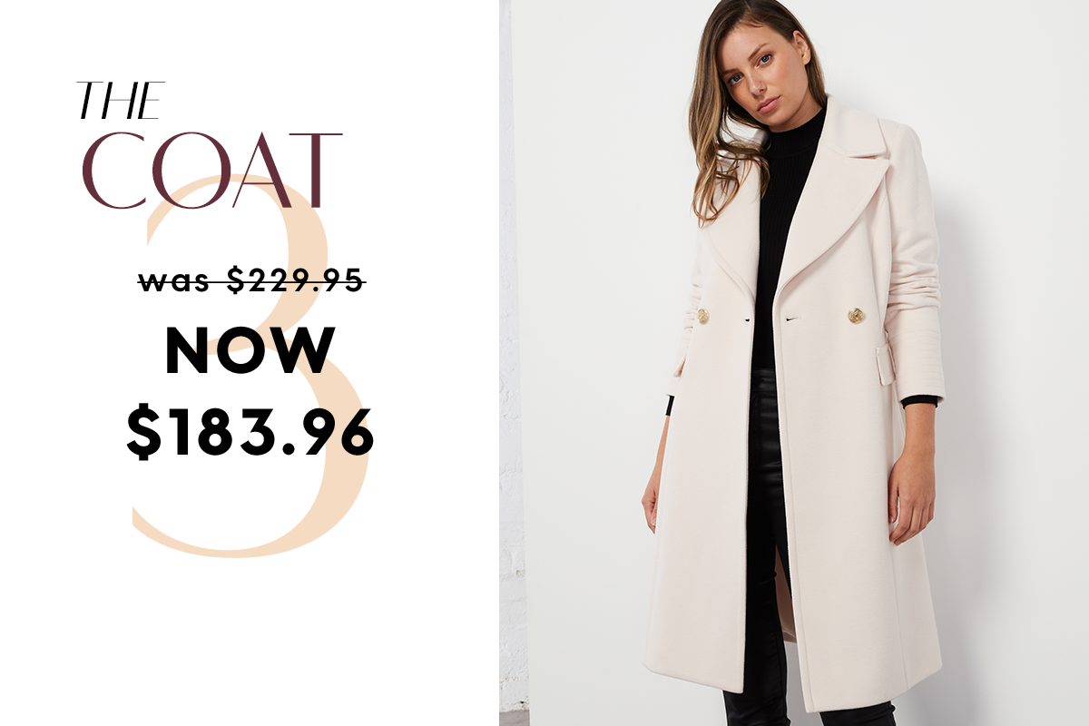 The Coat. was $229.95 NOW $183.96