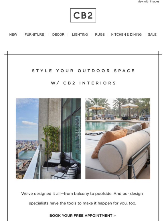 CB2 free outdoor styling from cb2 interiors Milled