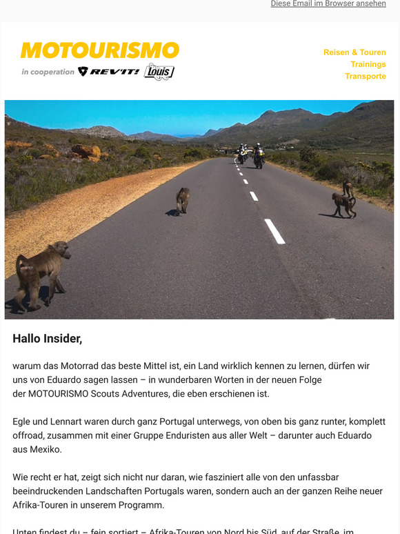 Auf zwei Rdern durch Afrika / Letzte Chance auf Restpltze / Scouts in Portugal  der ganze Film