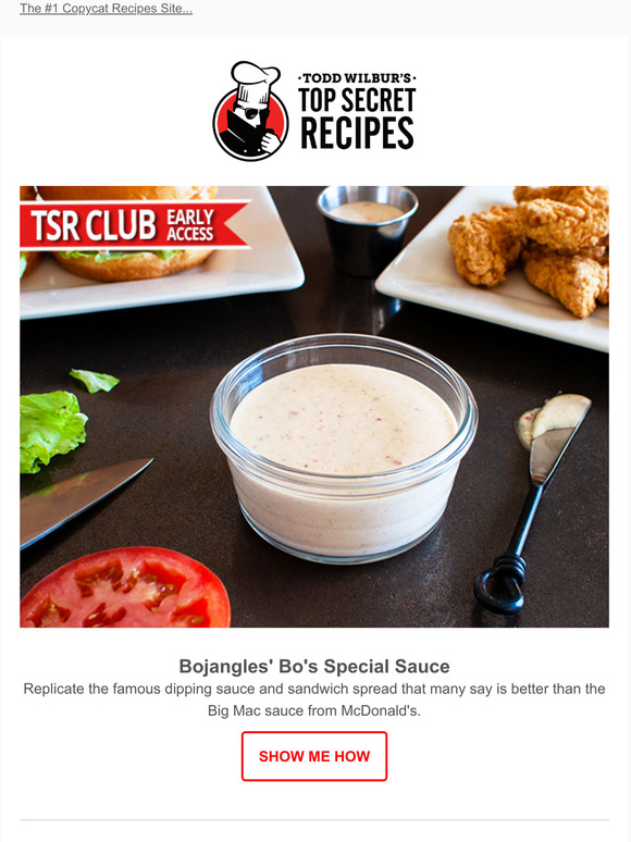 Top Secret Recipes, Inc. New hack! Bojangles' Bo's Special Sauce Milled