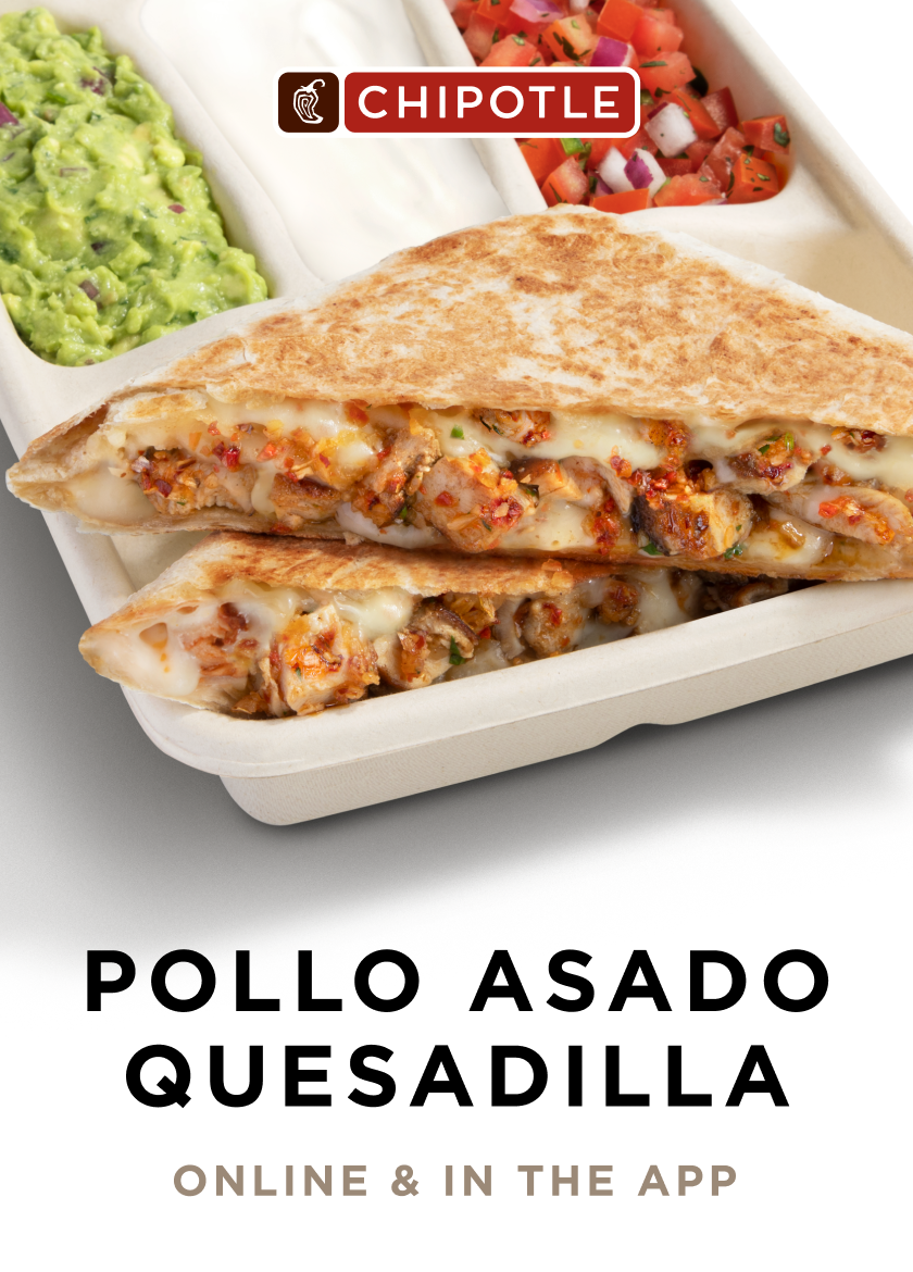 Chipotle Bright Pollo Asado Cheesy Quesadilla Milled