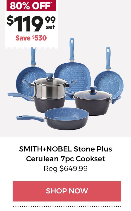 Smith & Nobel Stone Plus Cerulean 7PC Cookset