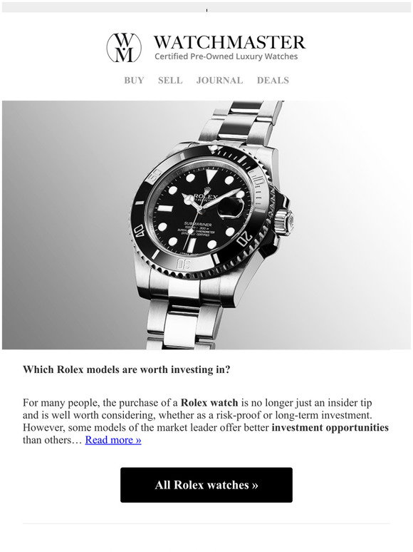 Watchmaster Discover the best Rolex investment models Milled