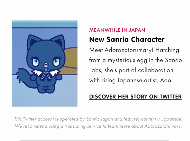 Meanwhile in Japan | new Sanrio Character