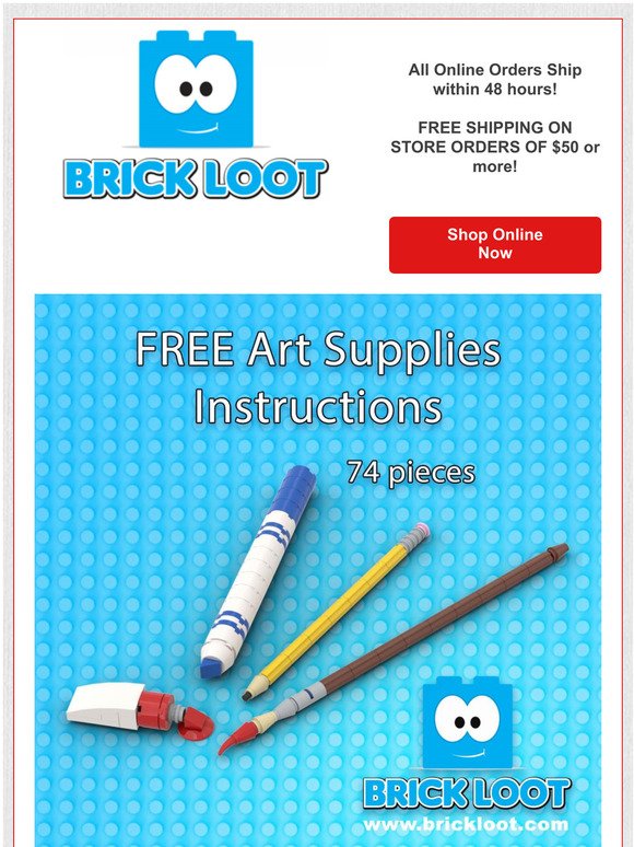  Paint the Town with Brick Loot - FREE Art Supplies Instructions 