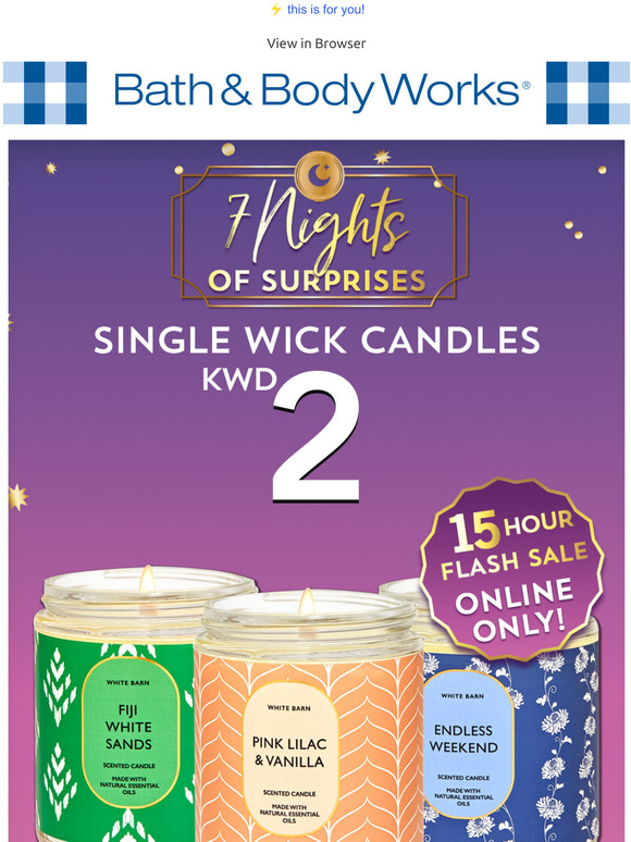 Bath & Body Works KSA FLASH SALE 15 hours only! Milled
