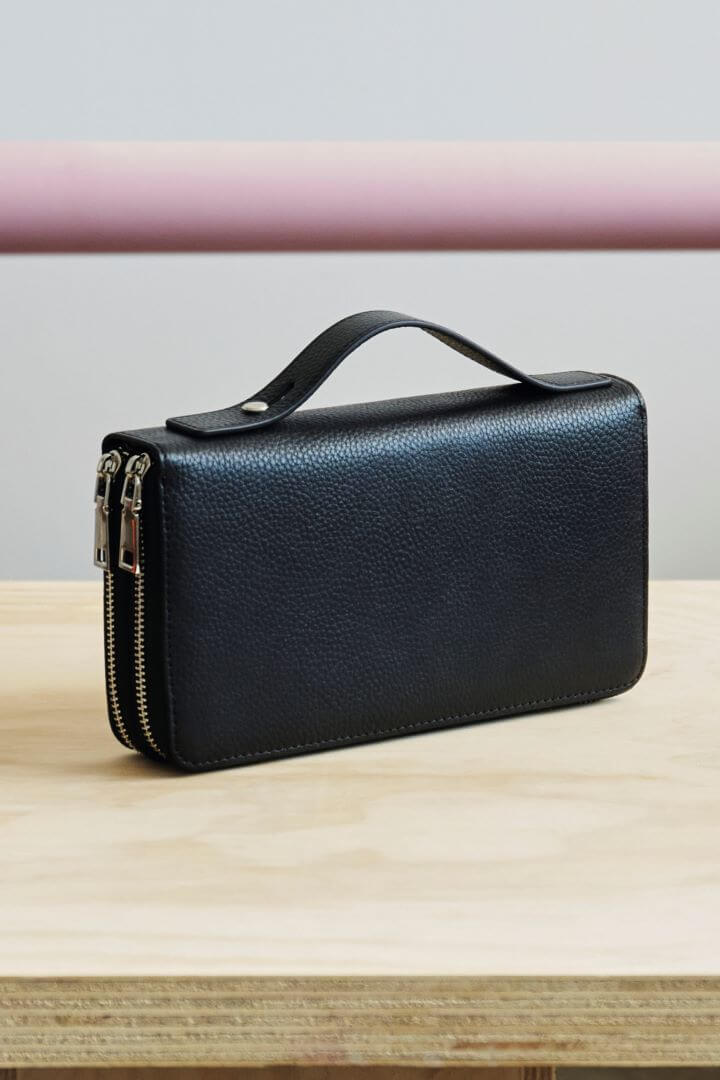 Image of Double Zipper Travel Wallet | Black
